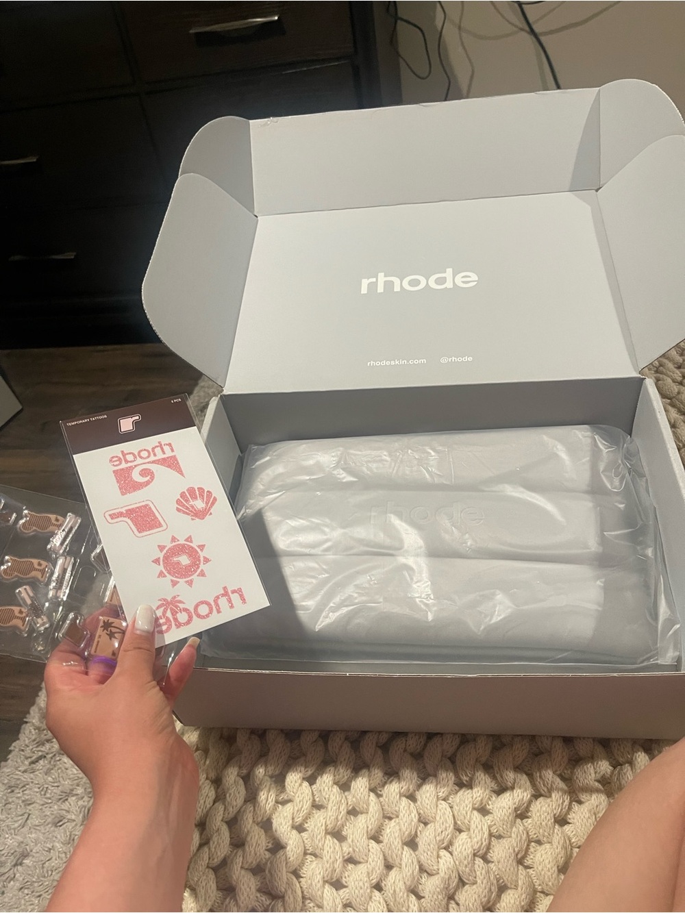 Rhode bubble bag with Stickers & tattoos